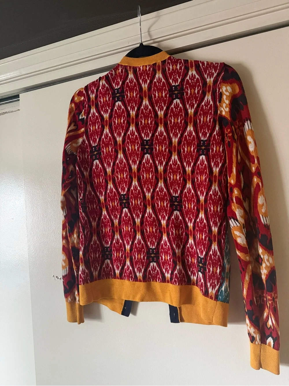 Tory Burch Multicolor Ikat Print Cardigan - merino wool
